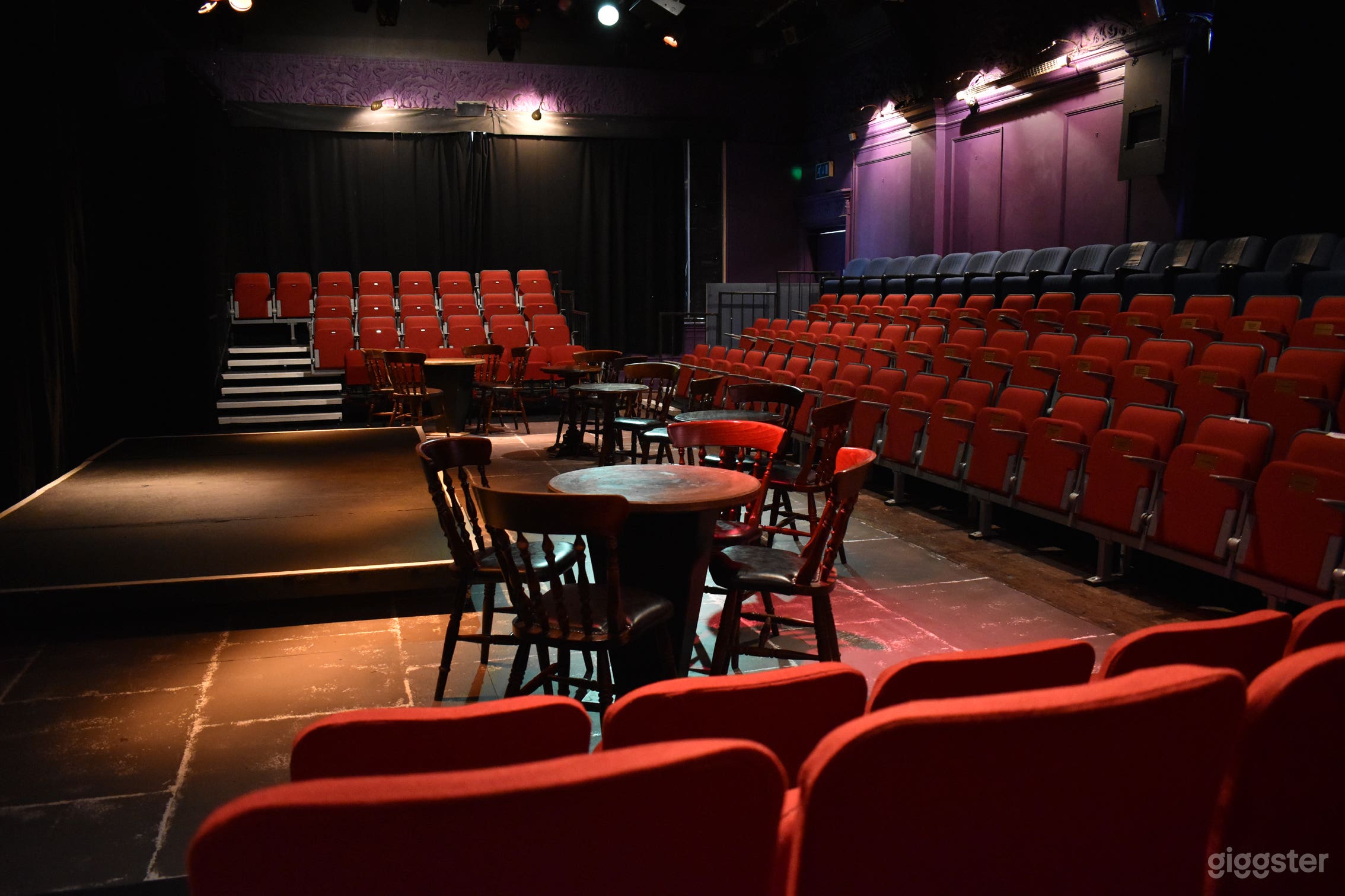 With cabaret seating