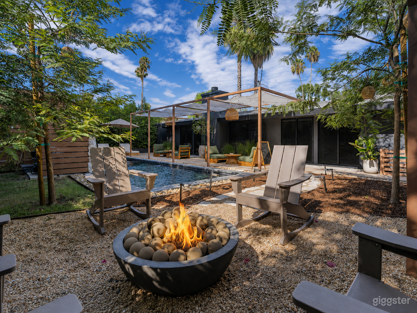 Design-Forward Woodland Hills Backyard with Pool & Pergola Photo 3