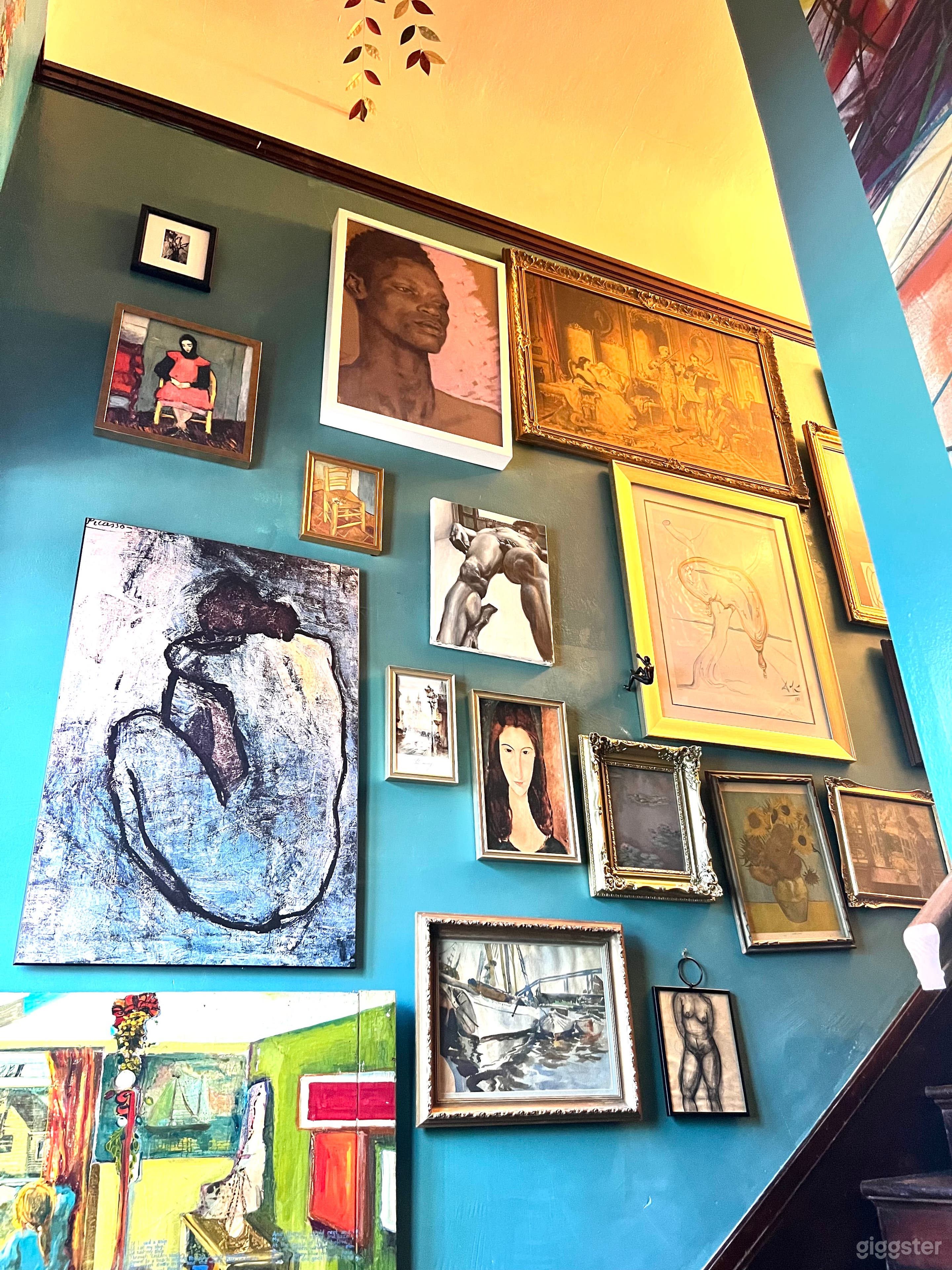 Gallery wall on staircase