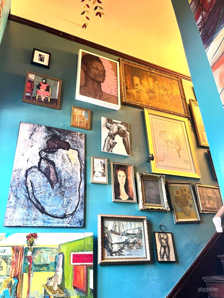  Gallery wall on staircase 