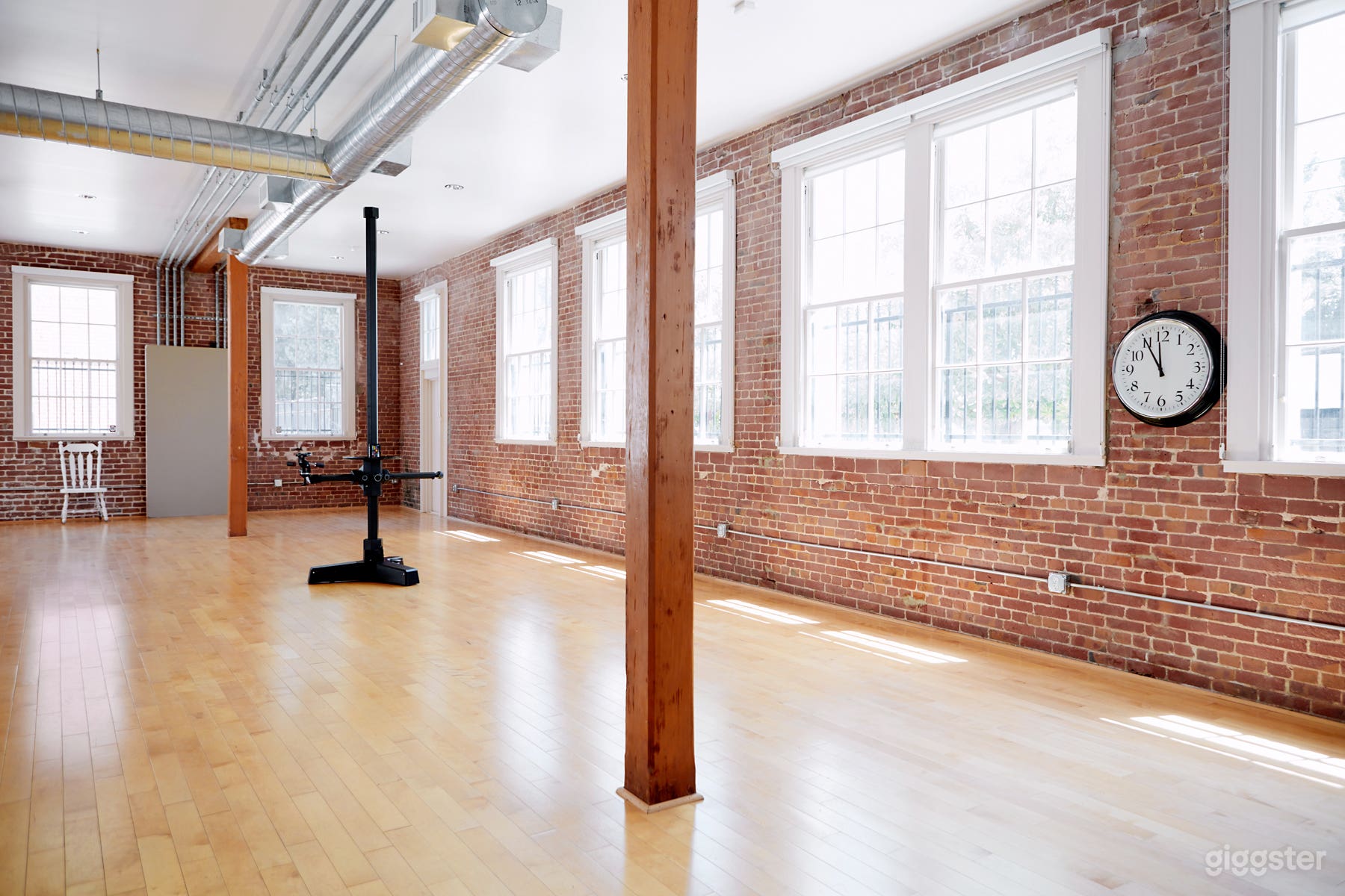 View from front door. East facing wall of windows.