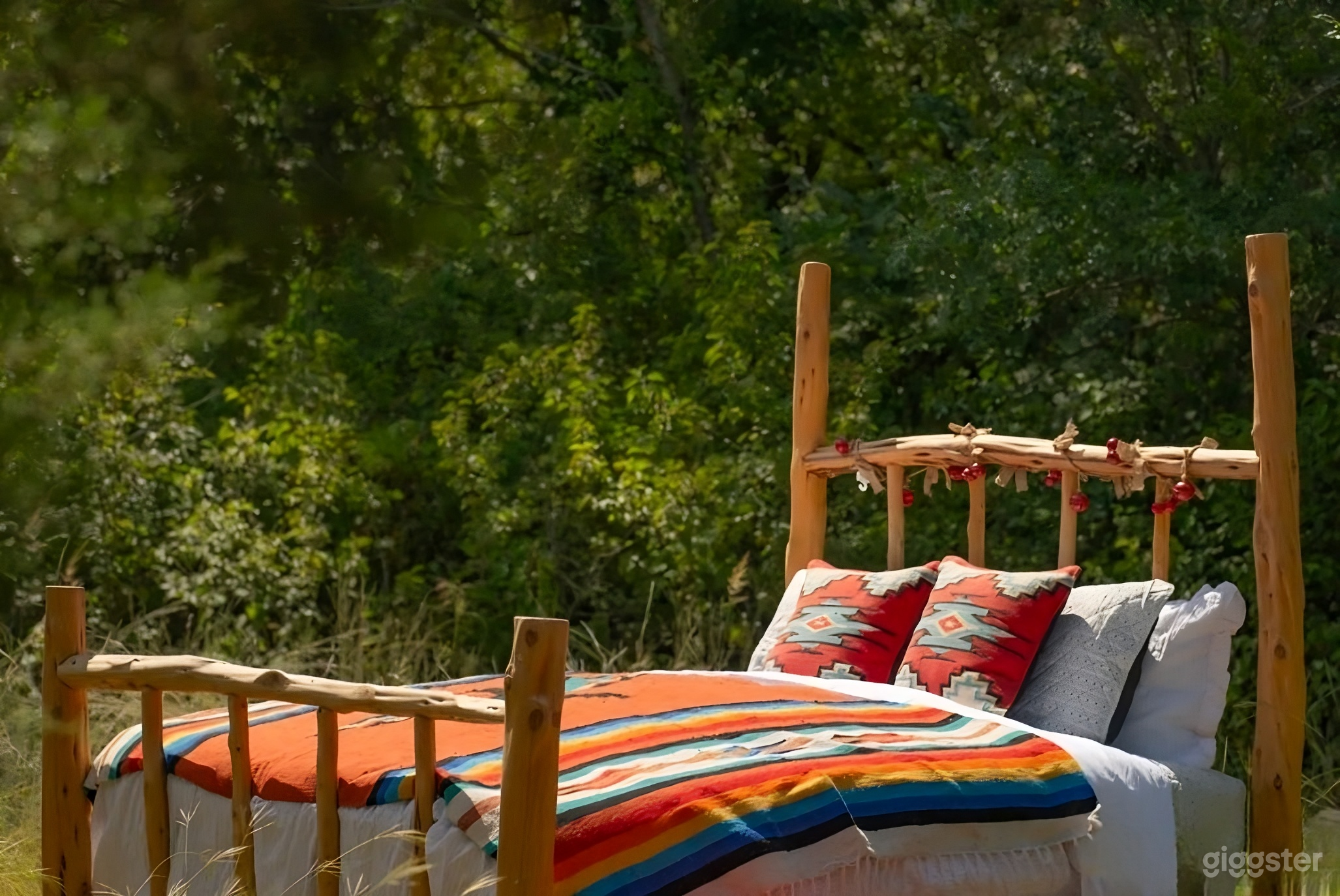 Cinematic Visuals with this Rustic Wooden Bed Set Photo 3