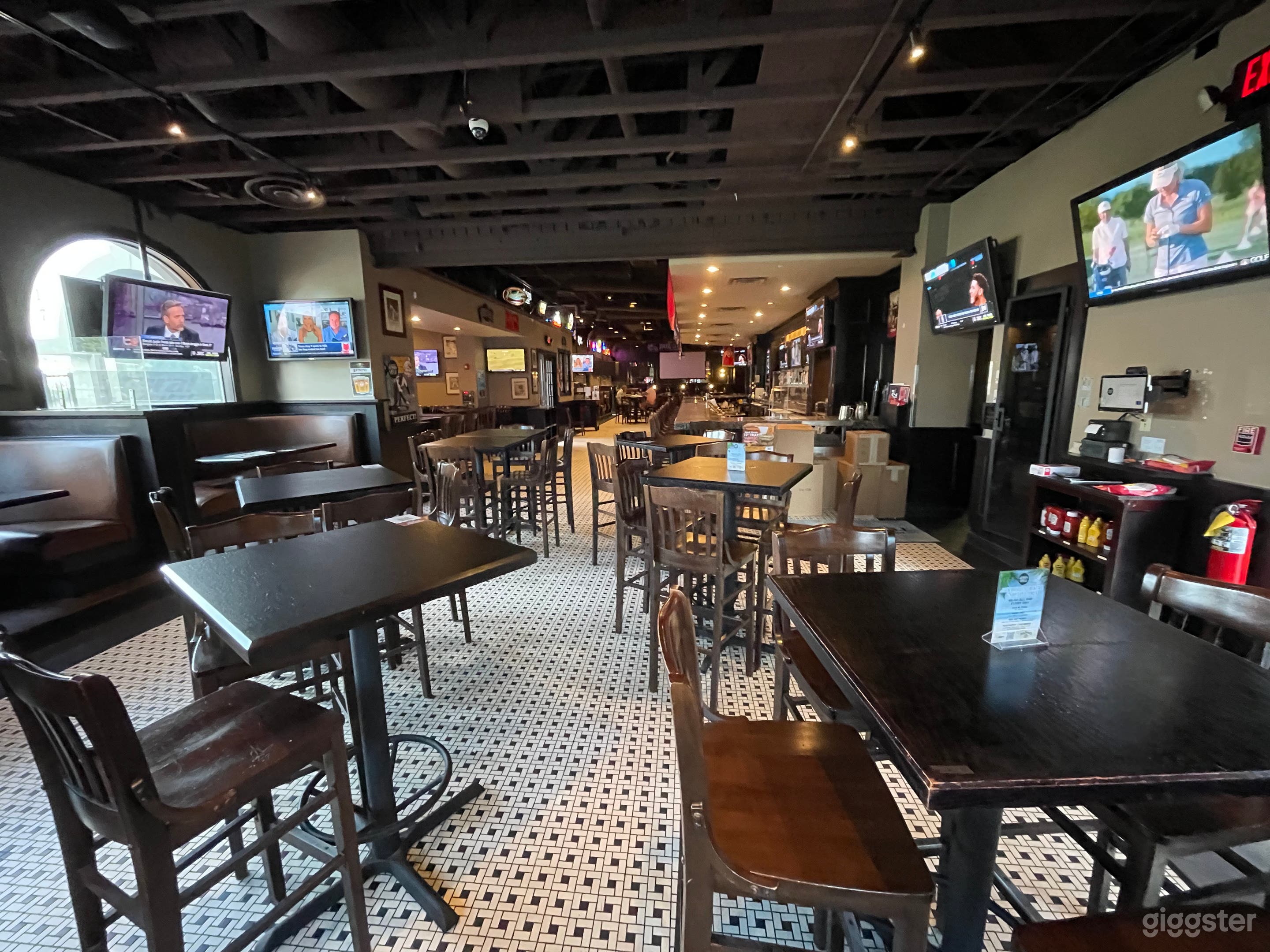 Main Dining; 40 seat bar, 2 projectors, various seating options can host up to 200 guests