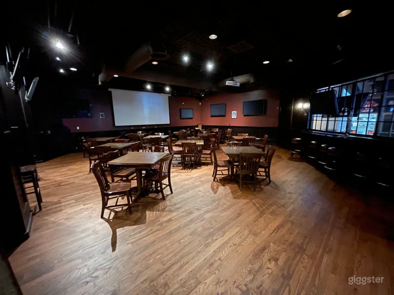  Private dining; beautiful hard woods, televisions and seating for 85 with a projector screen.  