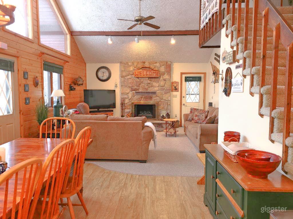 living room and dining room area 