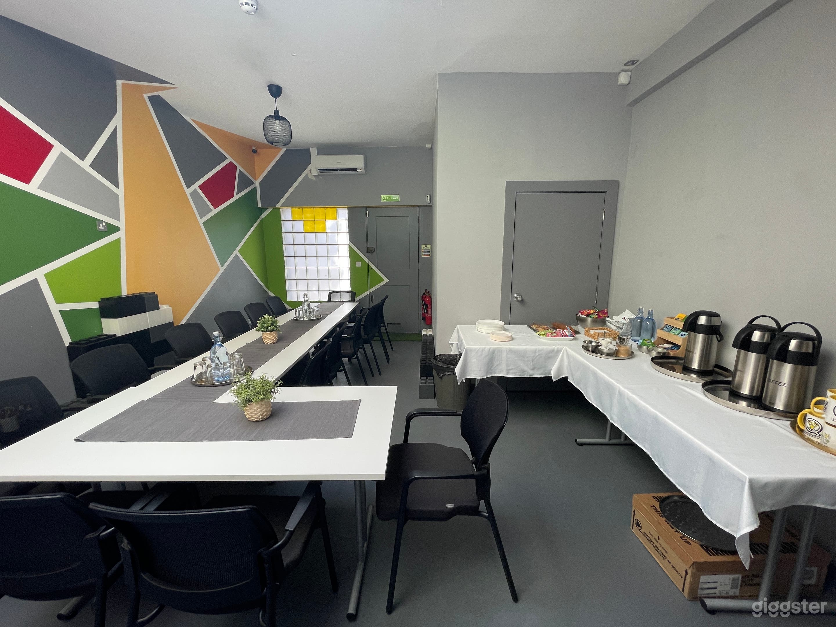 Apollo Room with coffee, tea and refreshments.