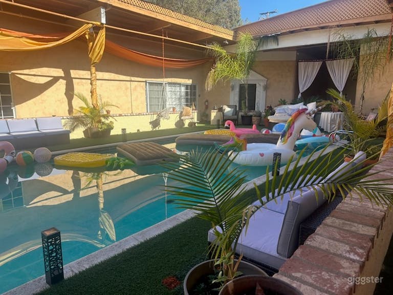  Retiro bohemio junto a la piscina 