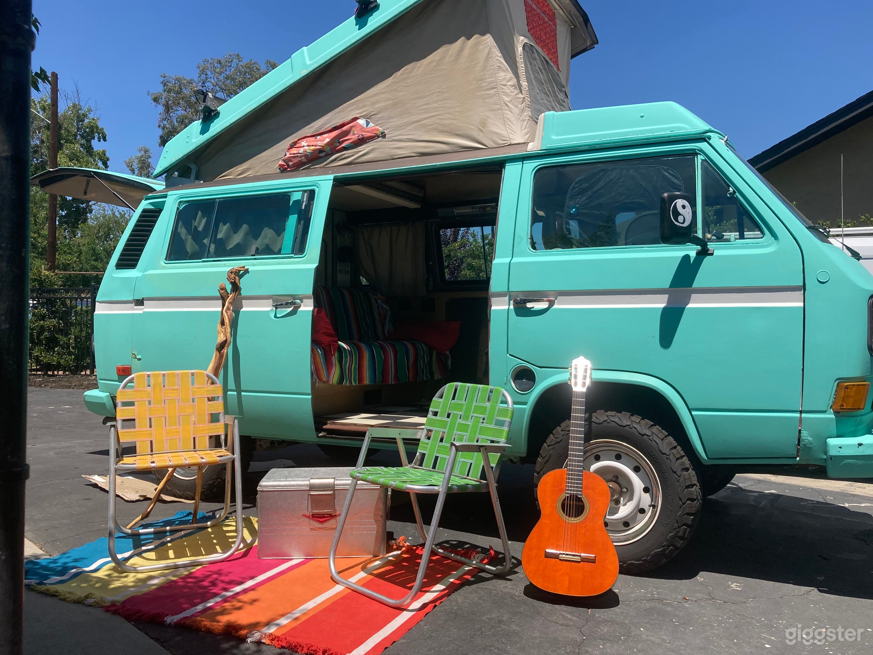 Sky Blue Surfer/Hippie Van