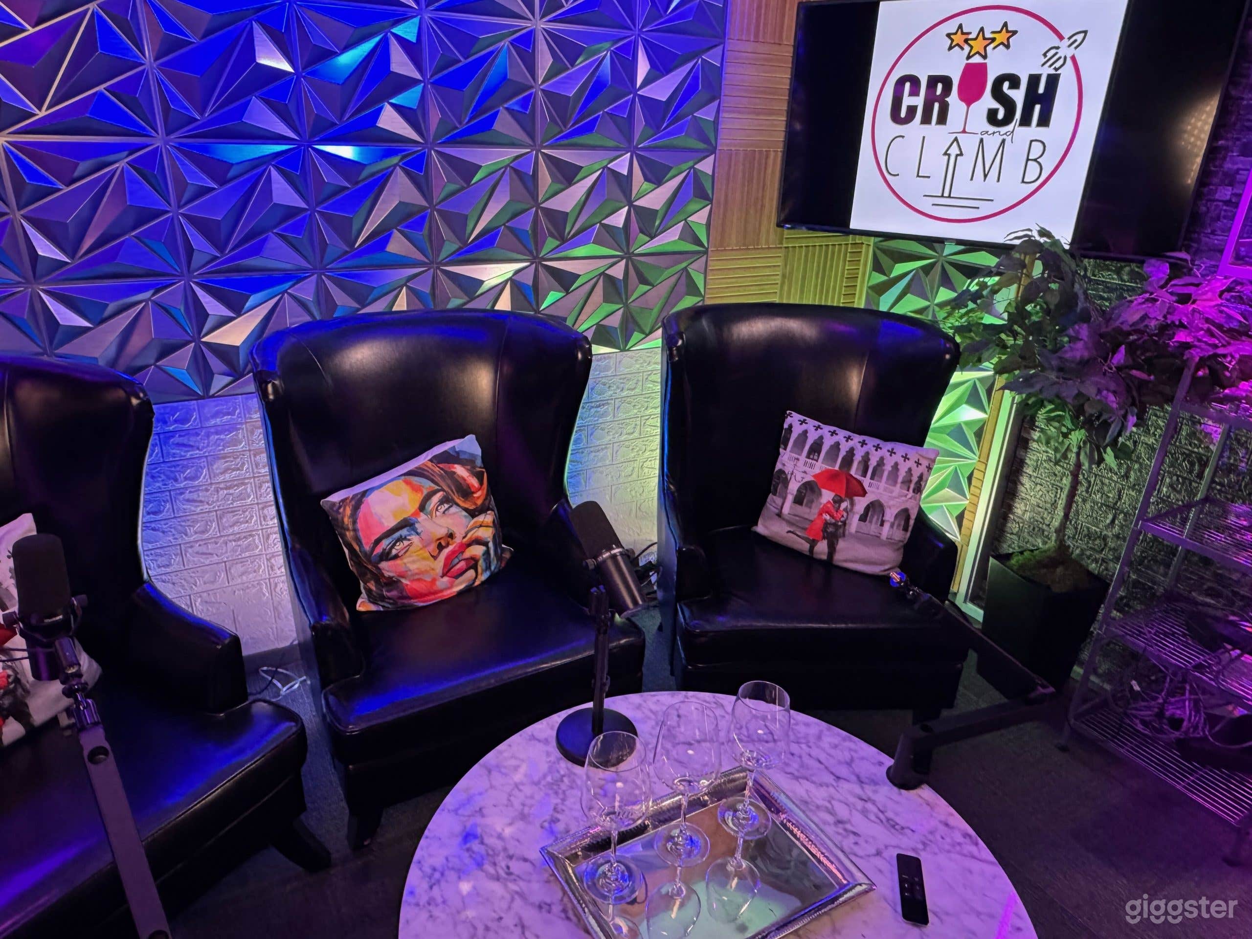 Luxury Podcast & Video Studio in an Irvine Wine Lounge Photo 3