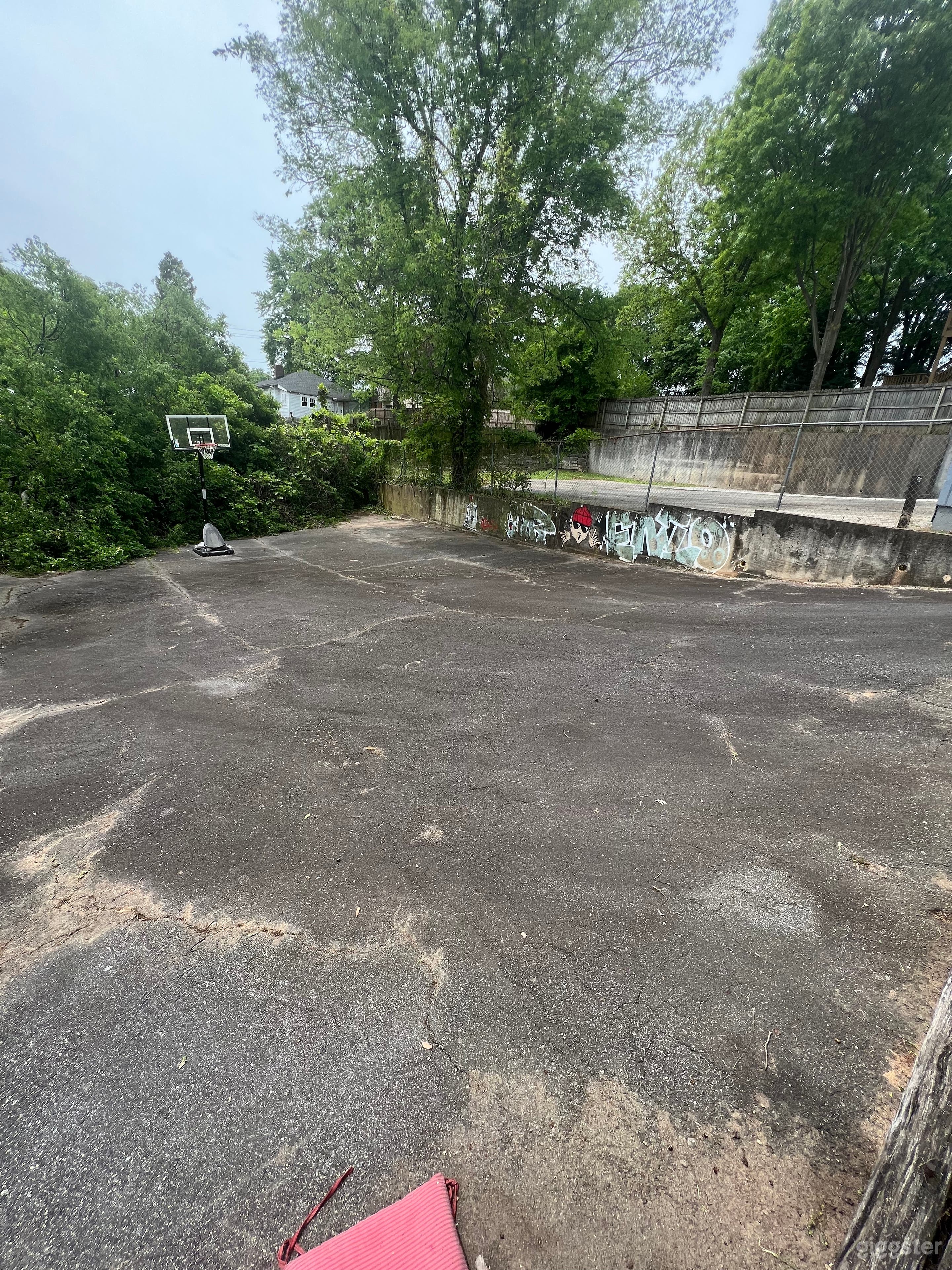 Back Lot with Basketball Court 