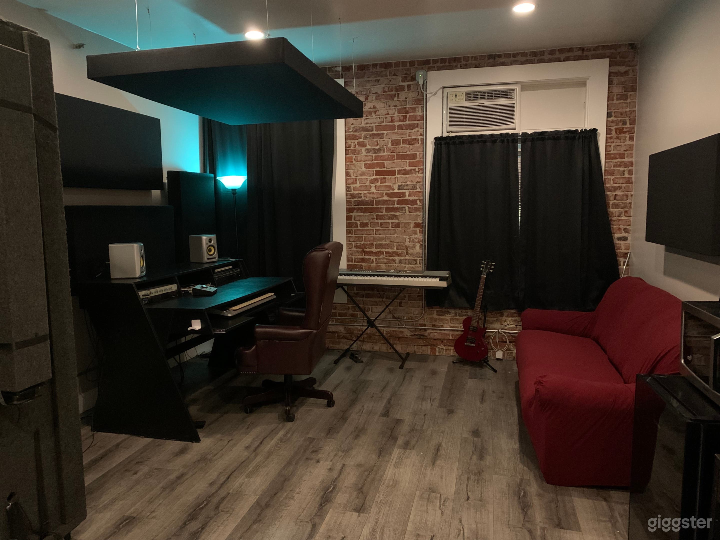 View of the room - vocal booth is to the left
