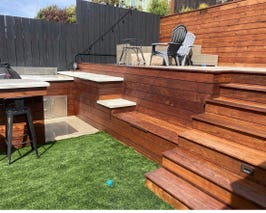  Backyard with full grill and party room 