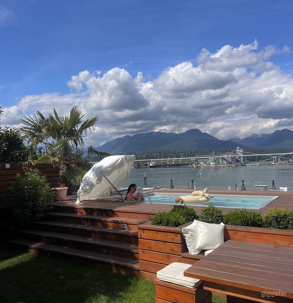 Private ocean view backyard with a pool Photo 1