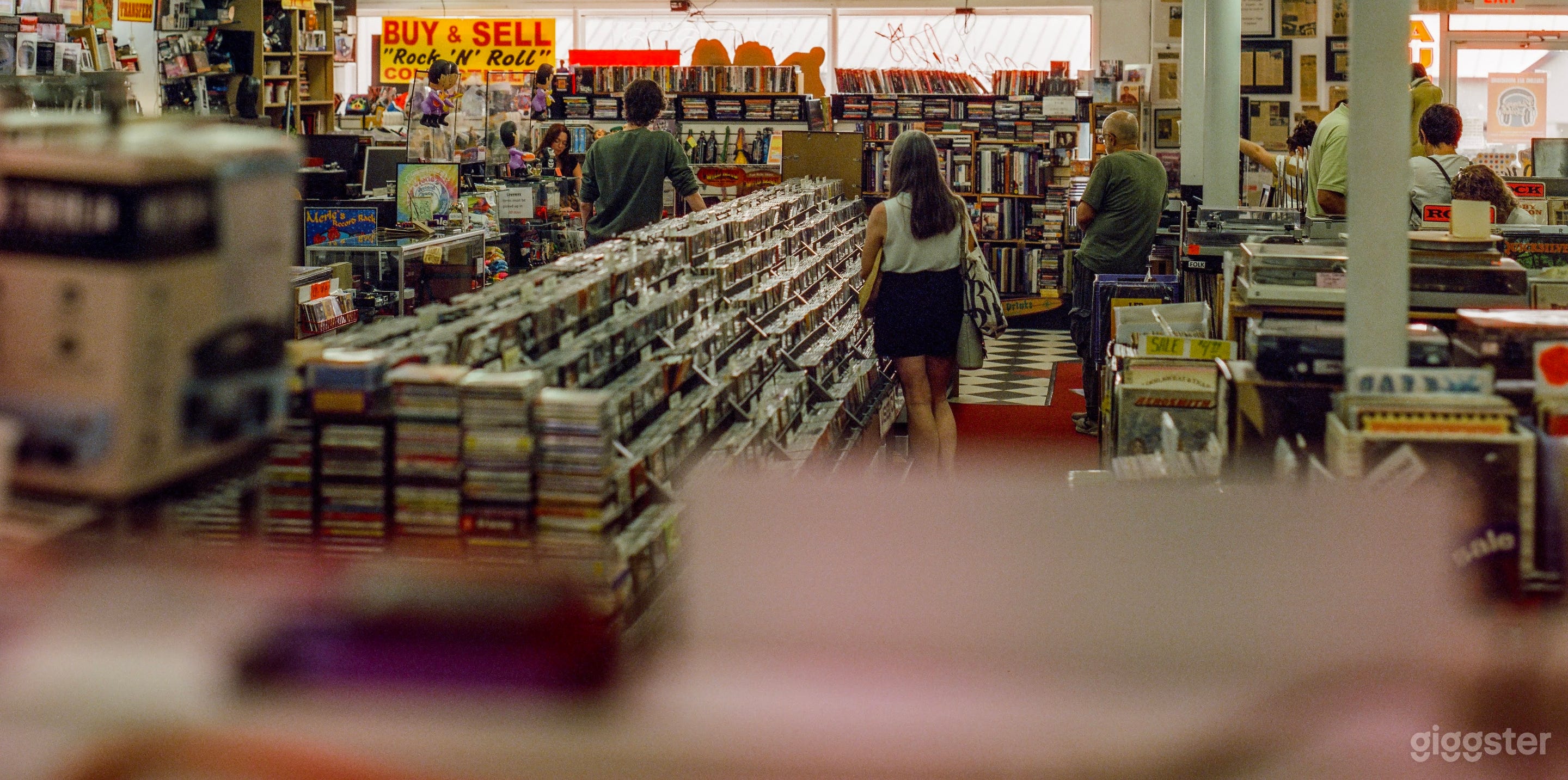 Vintage record shop with wall-to-wall memorabilia Photo 3