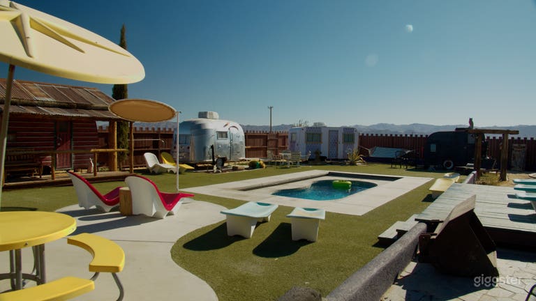  2Acres of Quirky Colorful Vintage Trailers & Games 