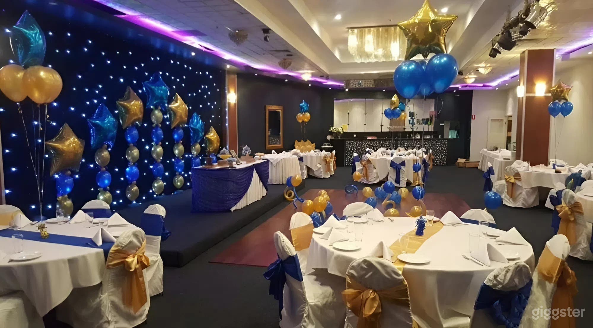 Elegant Crystal Room for Events with Stage & Lighting Photo 4