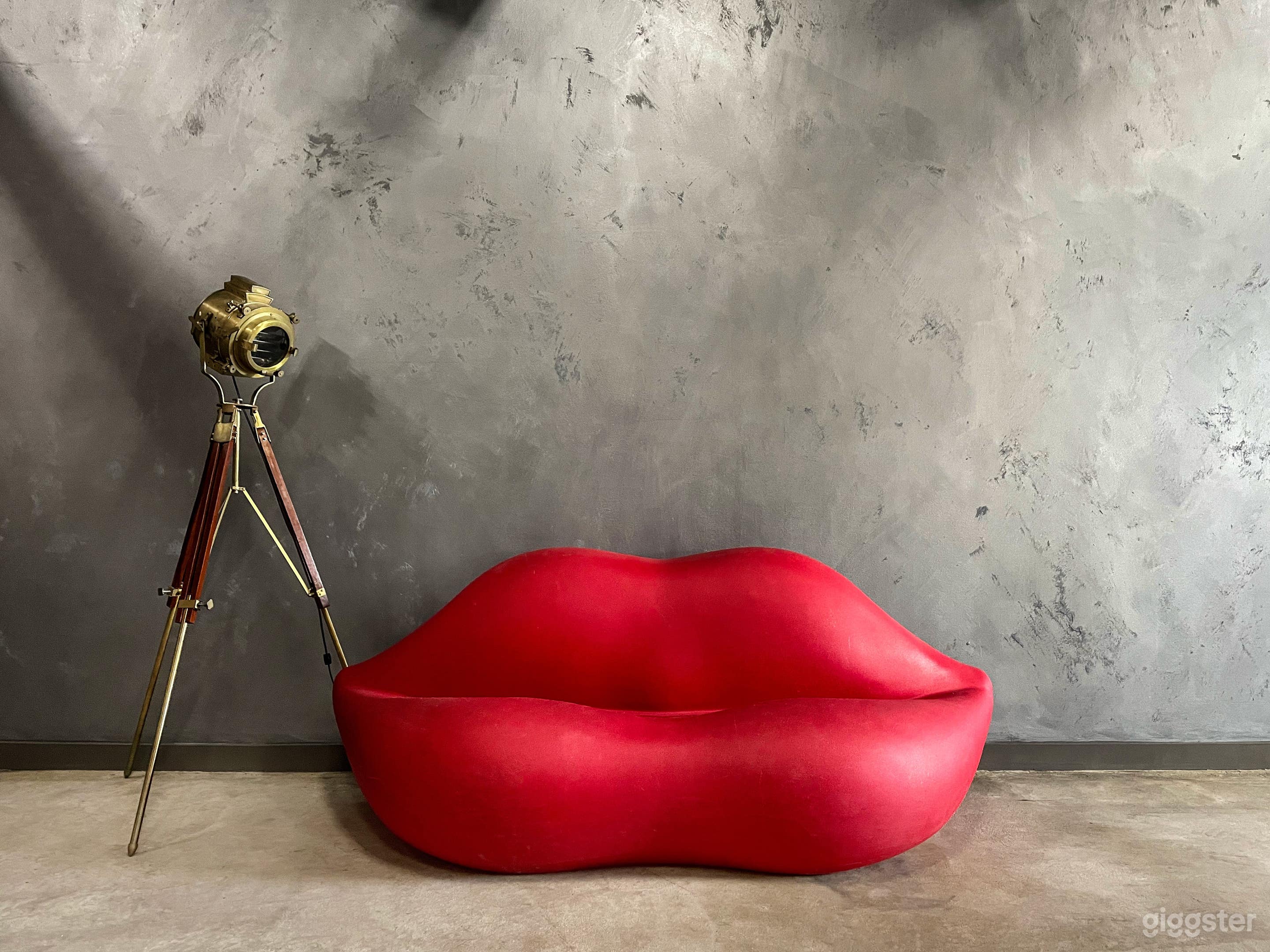 Designer red lip couch