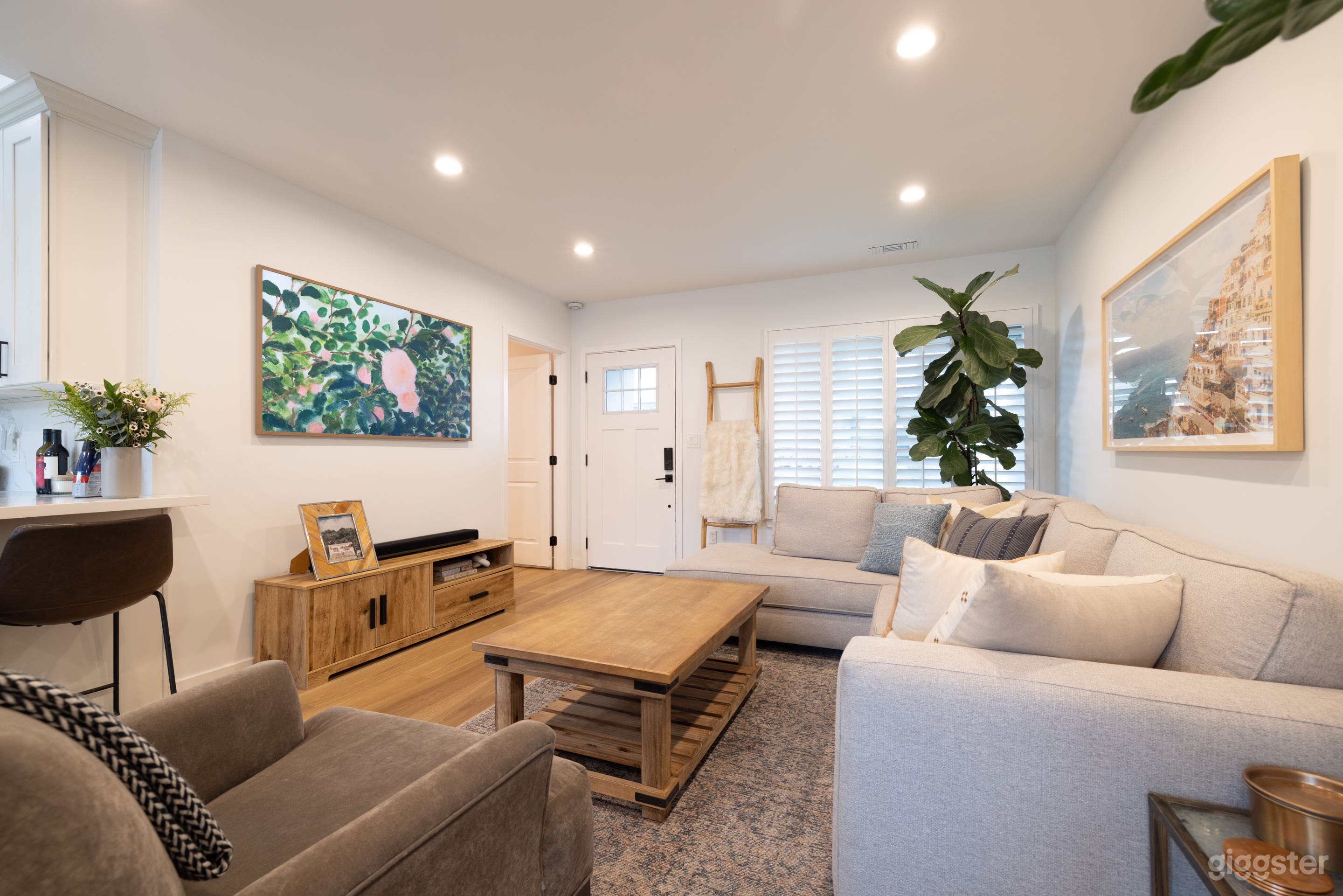 Living room with Picture Frame TV