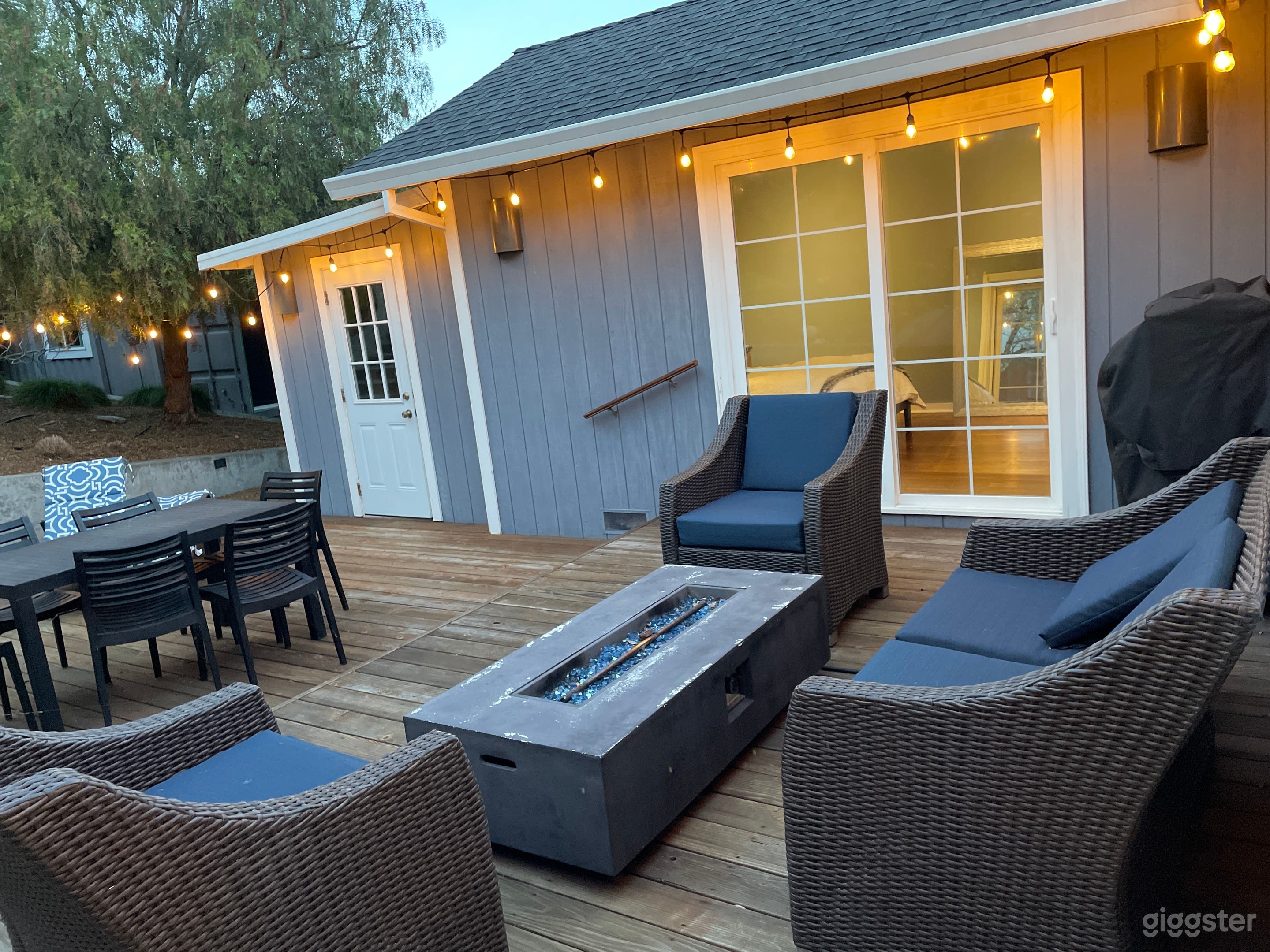 Gathering on the sunny deck is so warm and at night just so perfect  