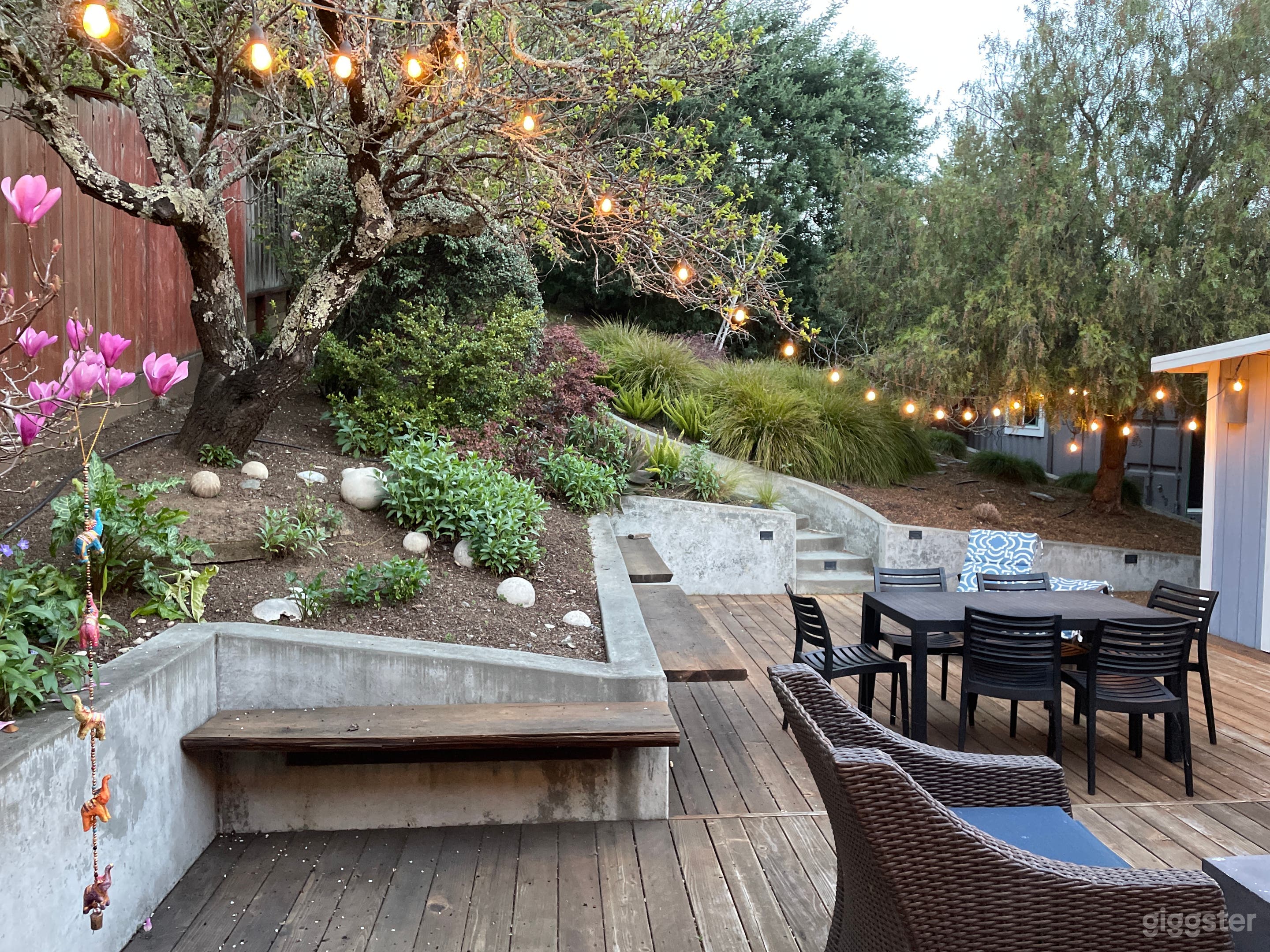 Back yard is so pretty and relaxing 