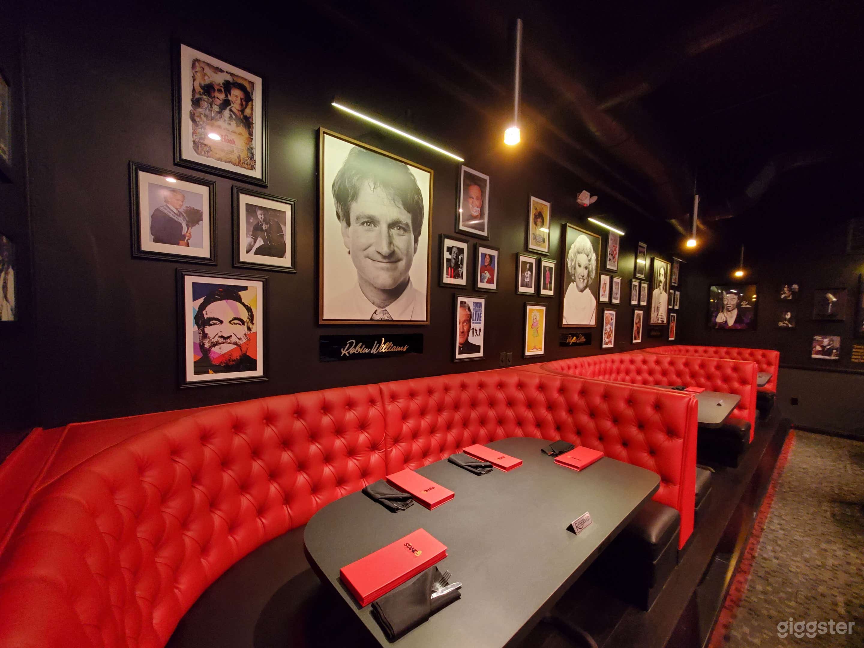 VIP luxury booths, Rodney Dangerfield, George Carlin, Richard Pryor, Phyllis Diller and Robin Williams