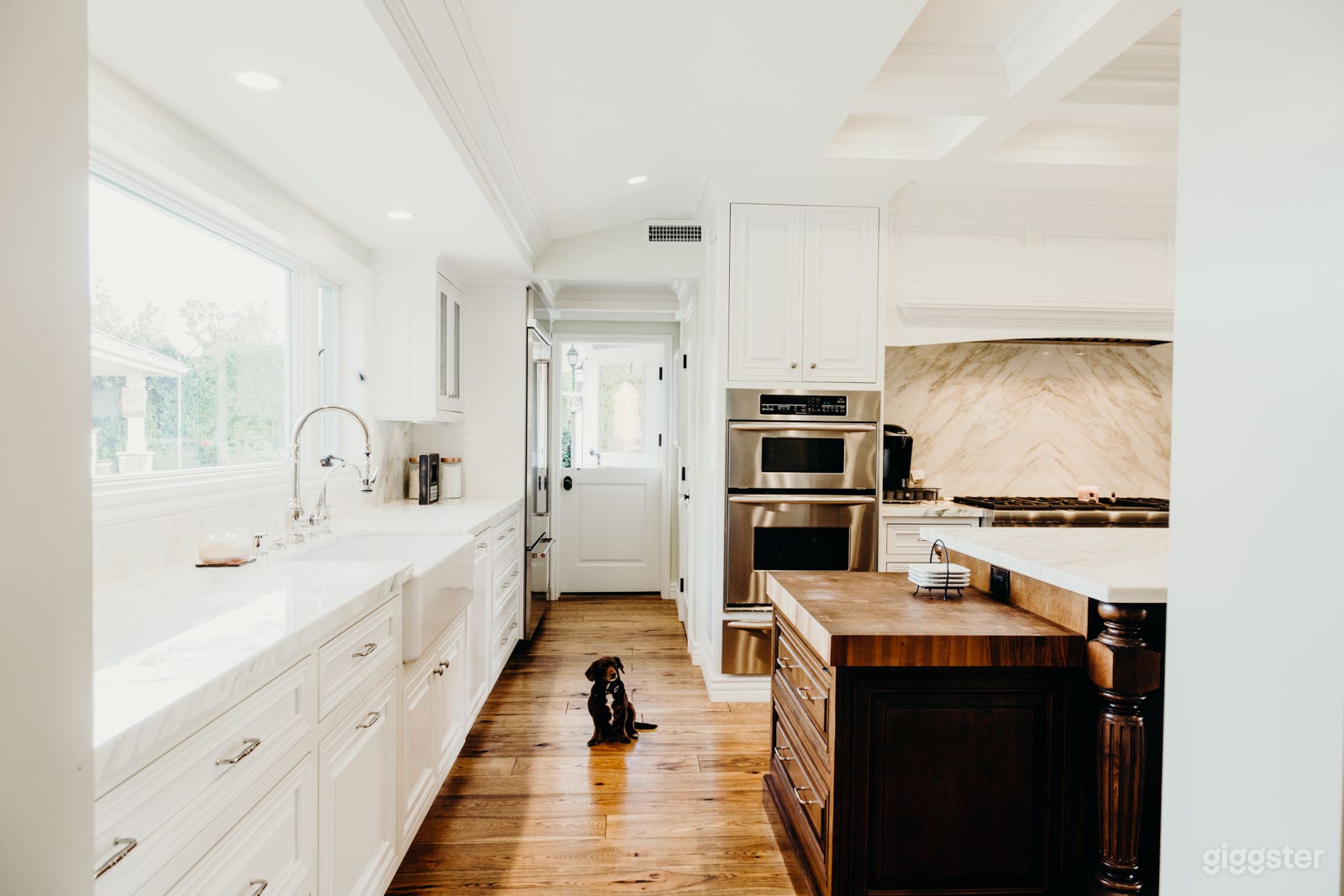 View from dining room through to dutch door. 