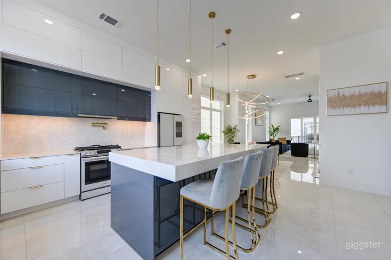  European kitchen with smart bespoke appliances 