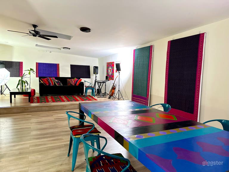  Colorful event & production space w/ outdoor patio 