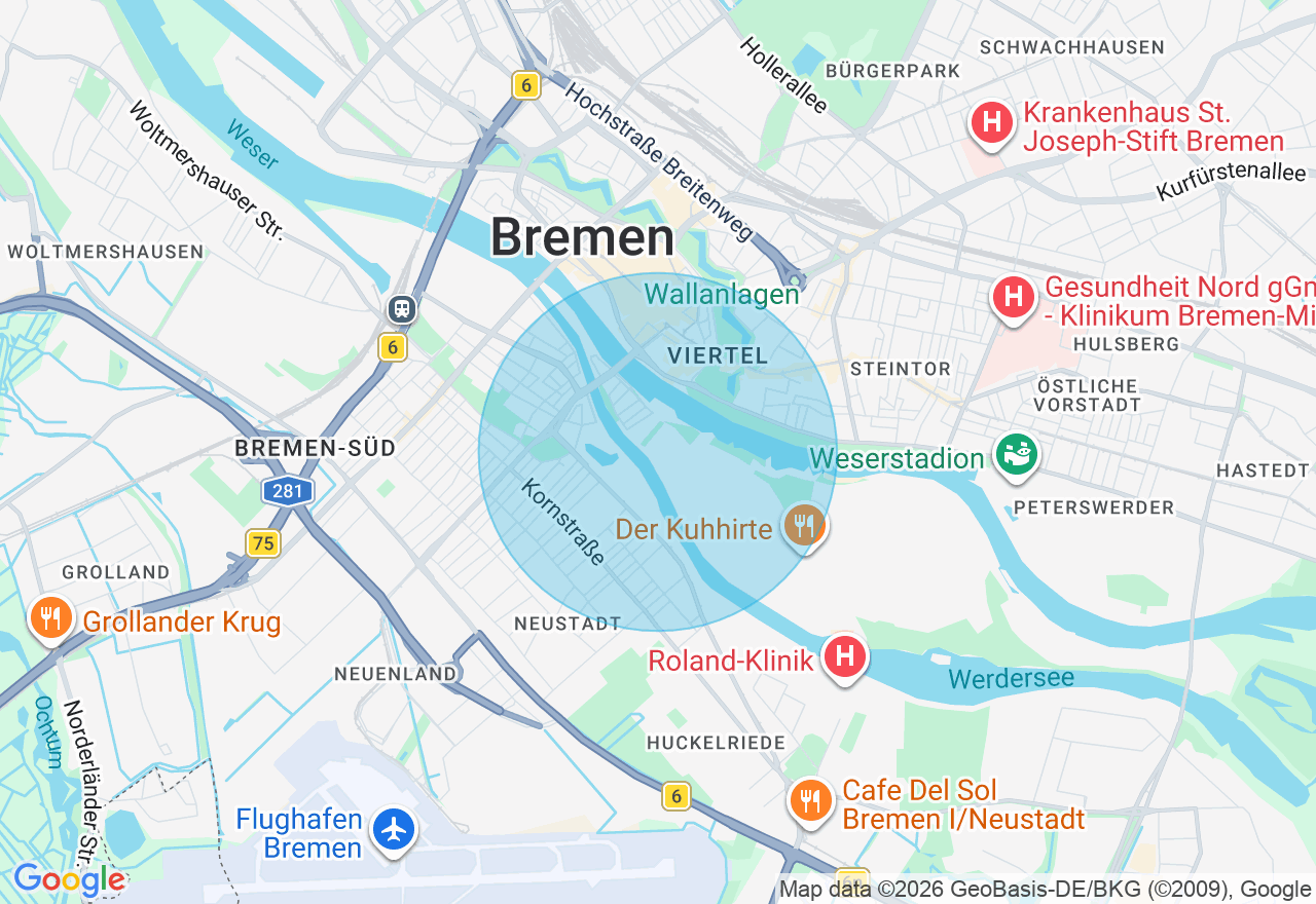 Kartenansicht der Location