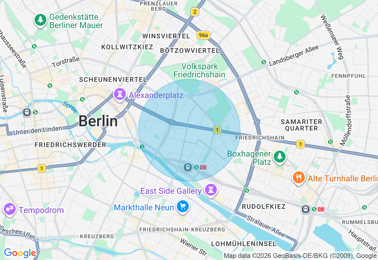 Kartenansicht der Location