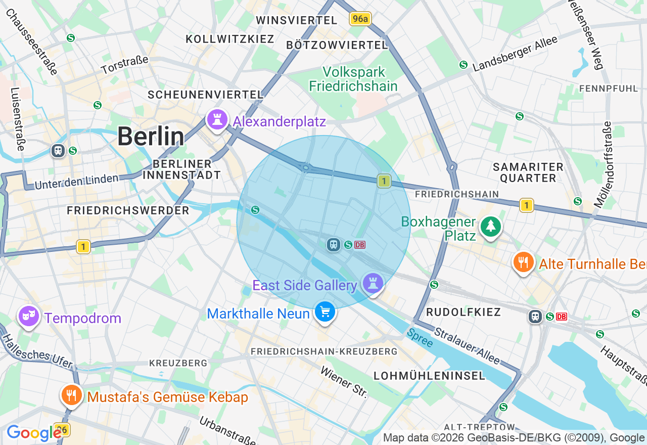 Kartenansicht der Location