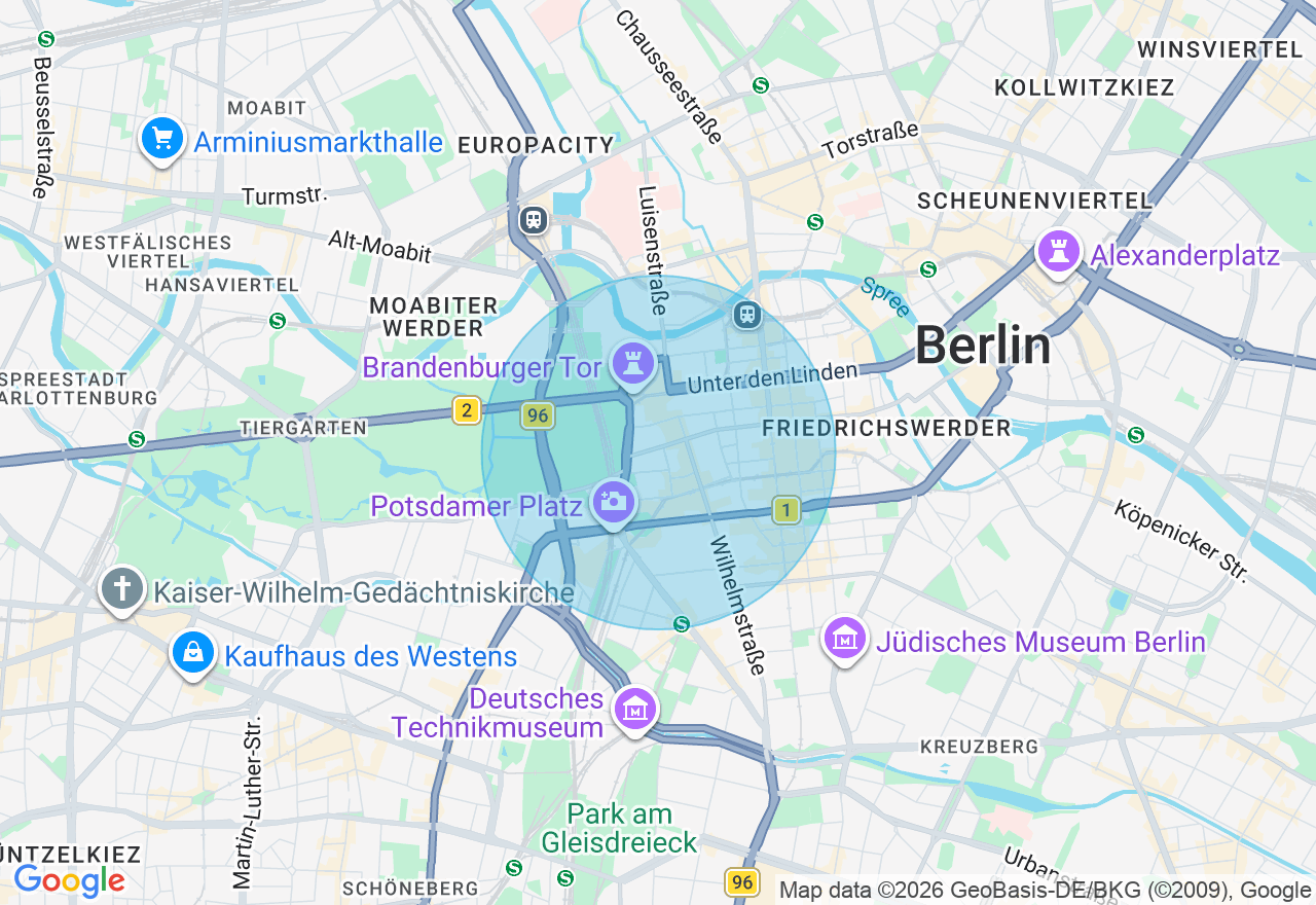 Kartenansicht der Location