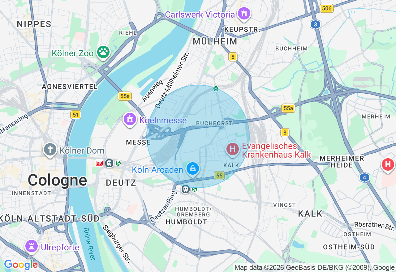 Kartenansicht der Location