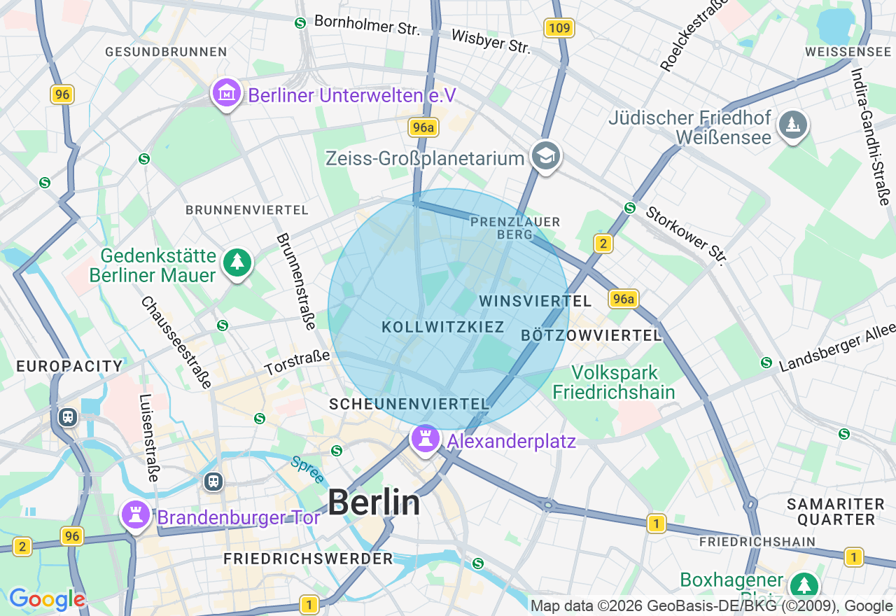 Kartenansicht der Location