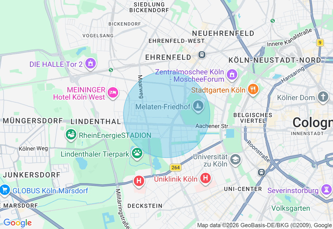 Kartenansicht der Location