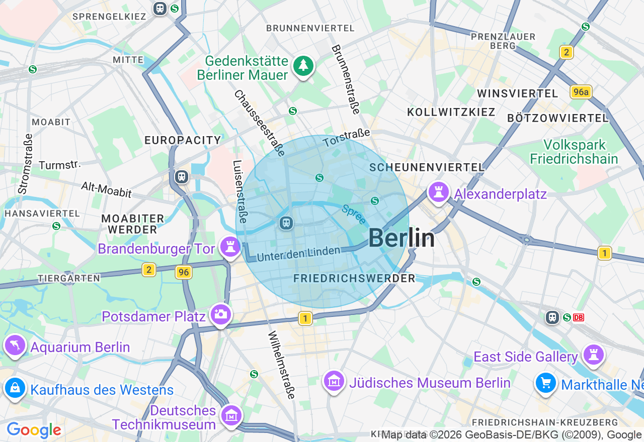 Kartenansicht der Location