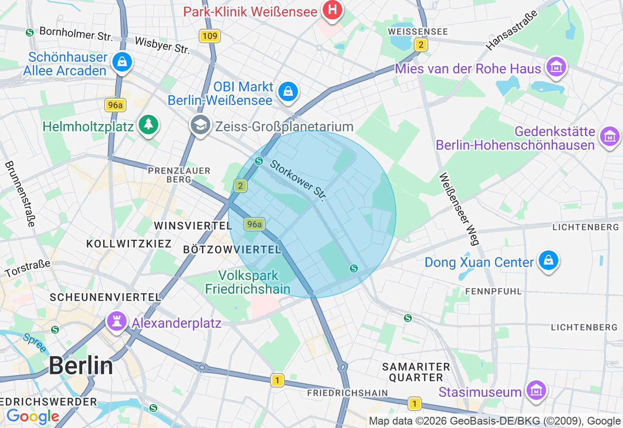 Kartenansicht der Location