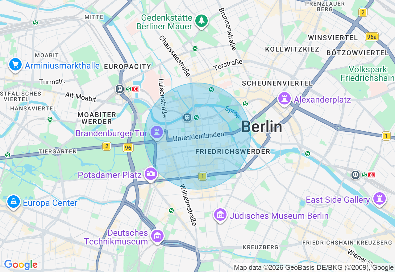 Kartenansicht der Location