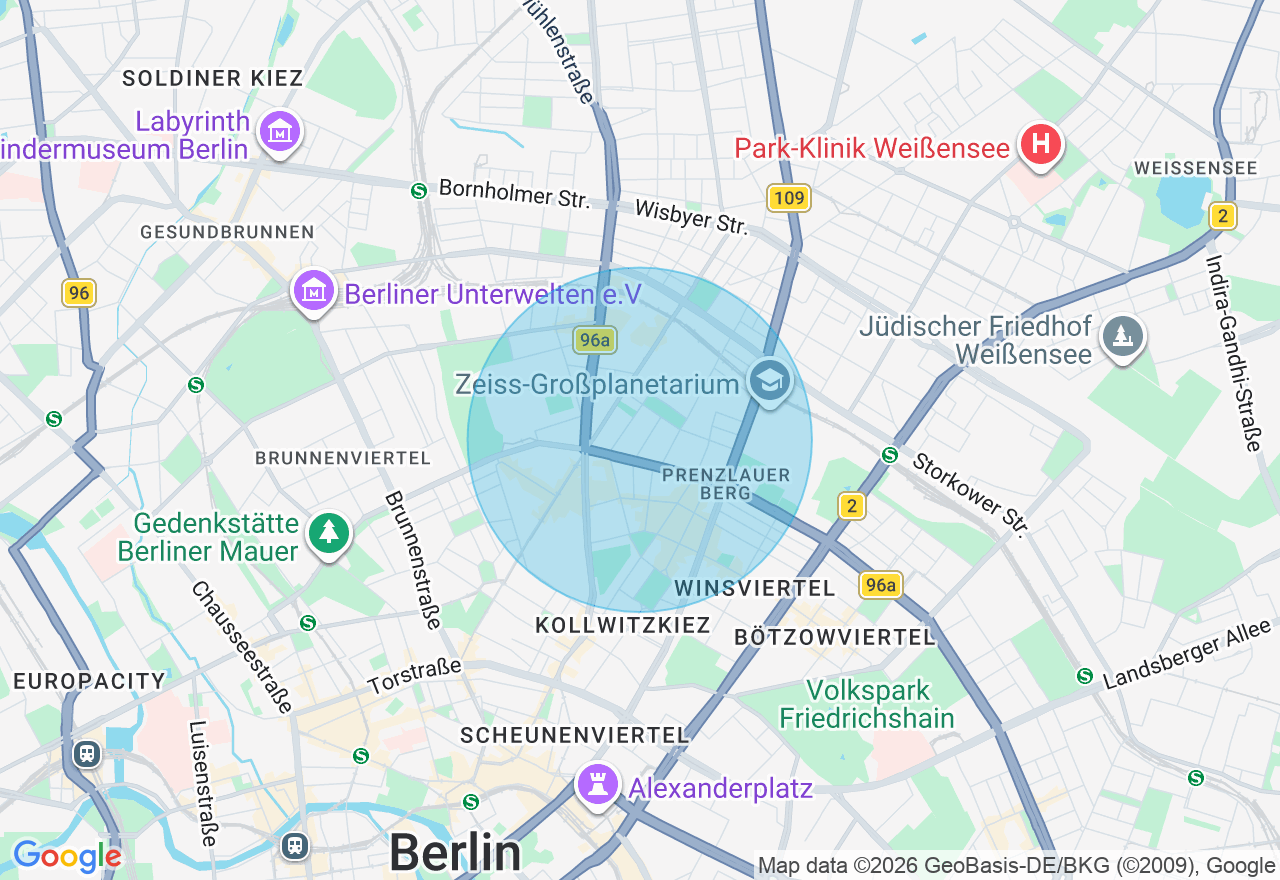 Kartenansicht der Location