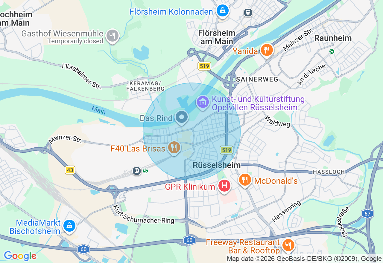 Kartenansicht der Location