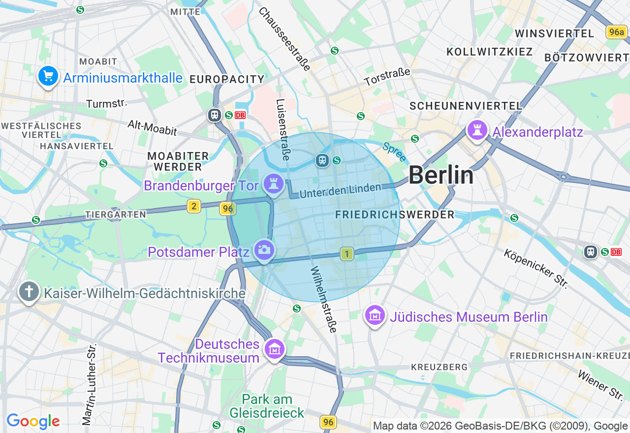 Kartenansicht der Location