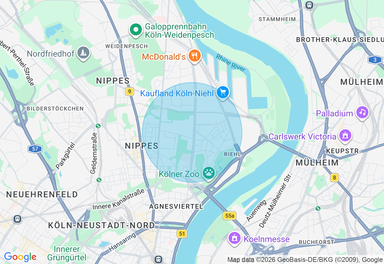 Kartenansicht der Location