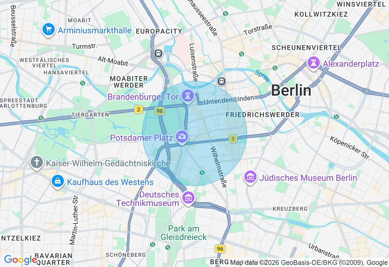 Kartenansicht der Location