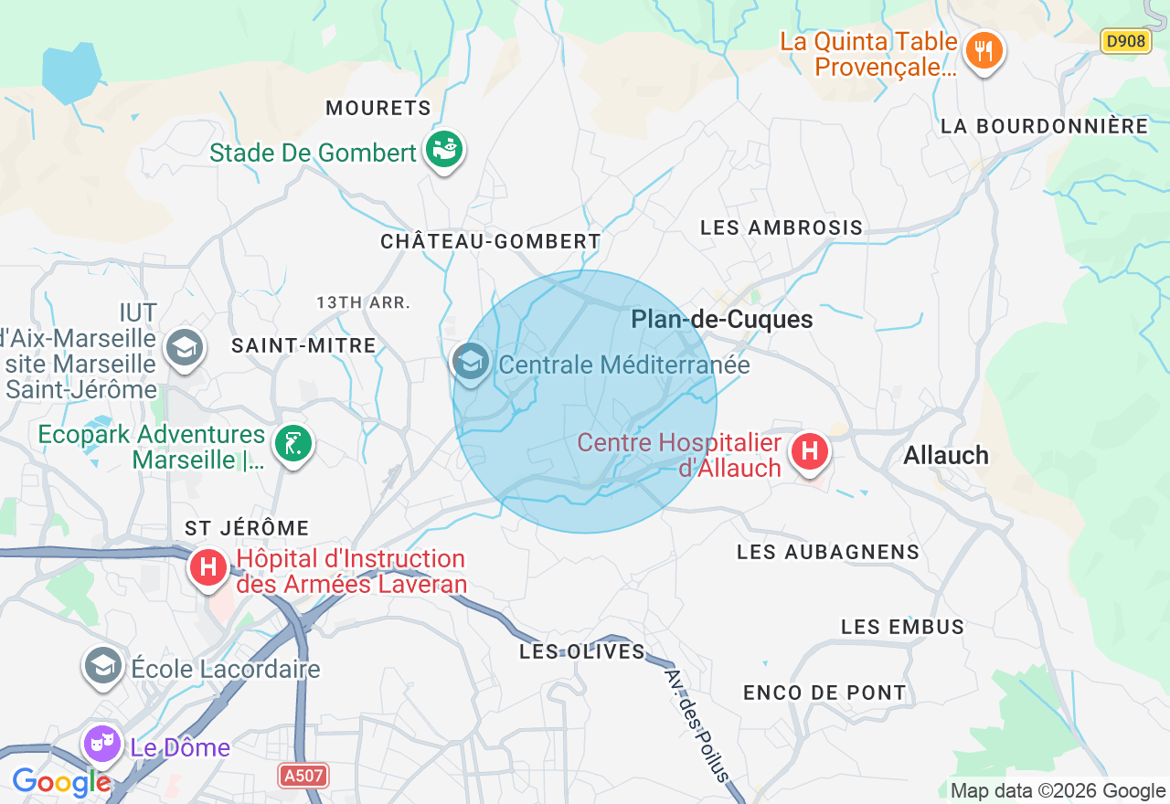 Carte de l'emplacement