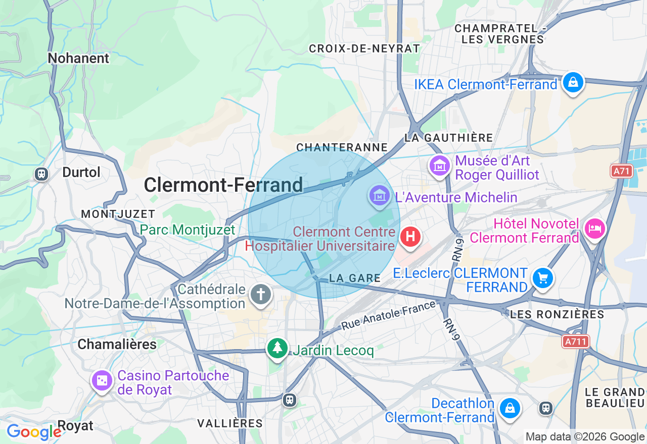 Carte de l'emplacement