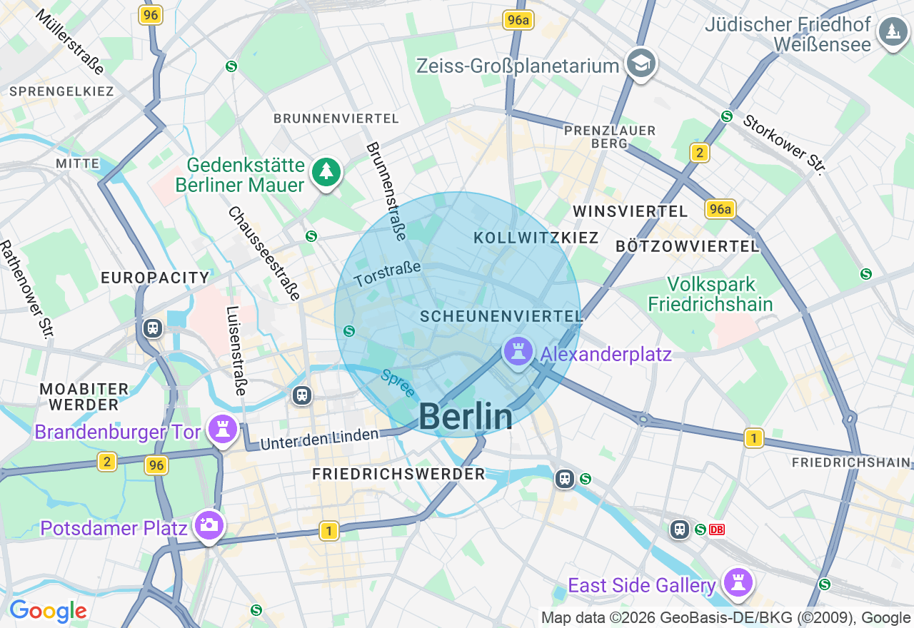 Kartenansicht der Location