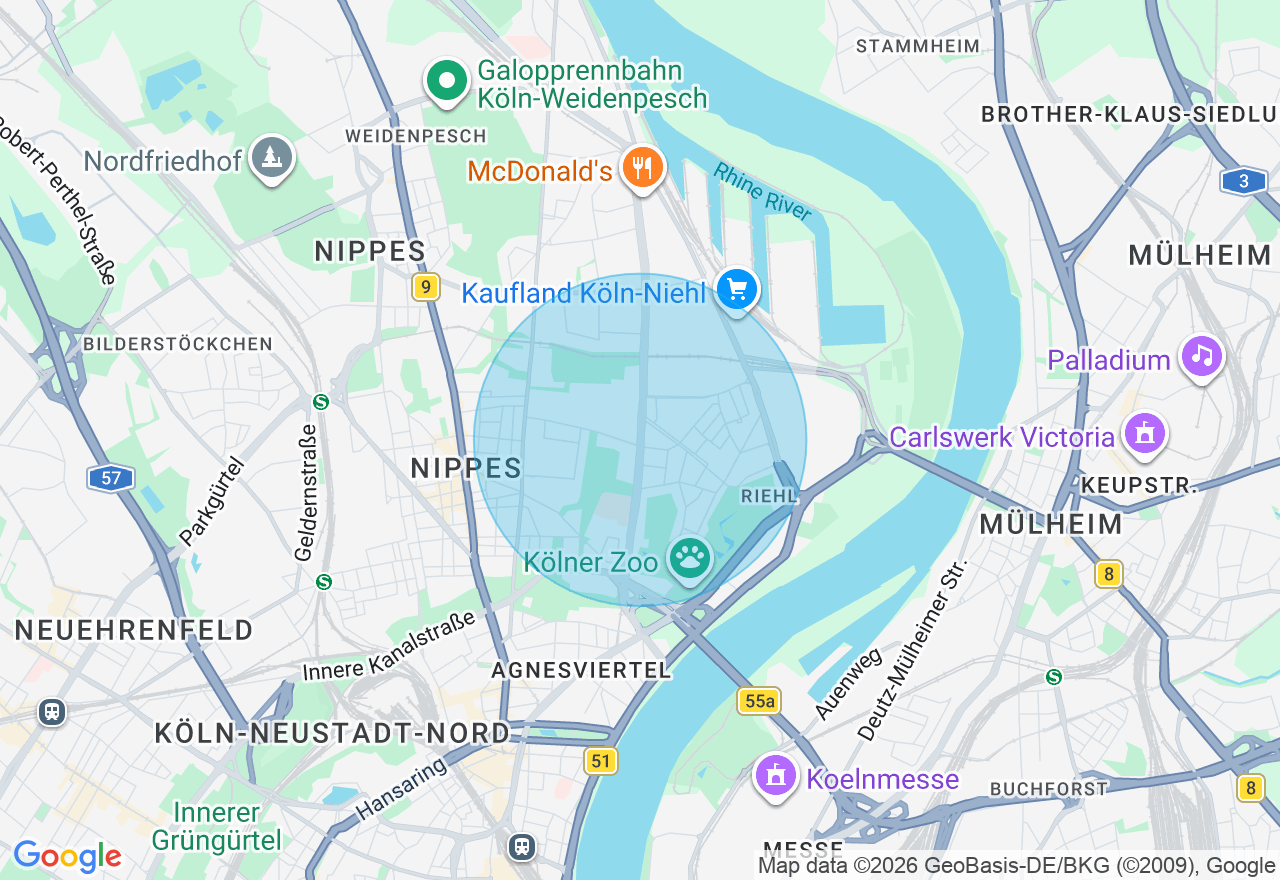 Kartenansicht der Location