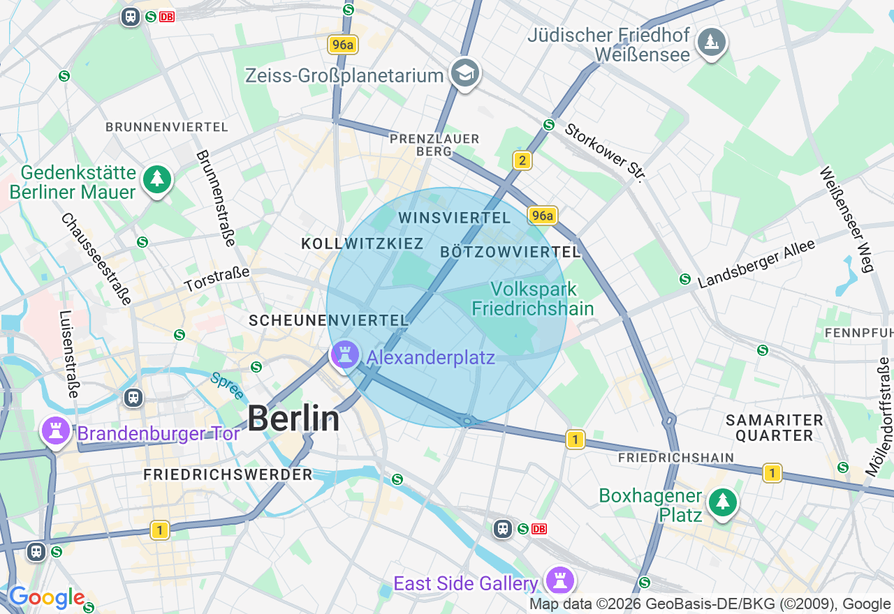 Kartenansicht der Location