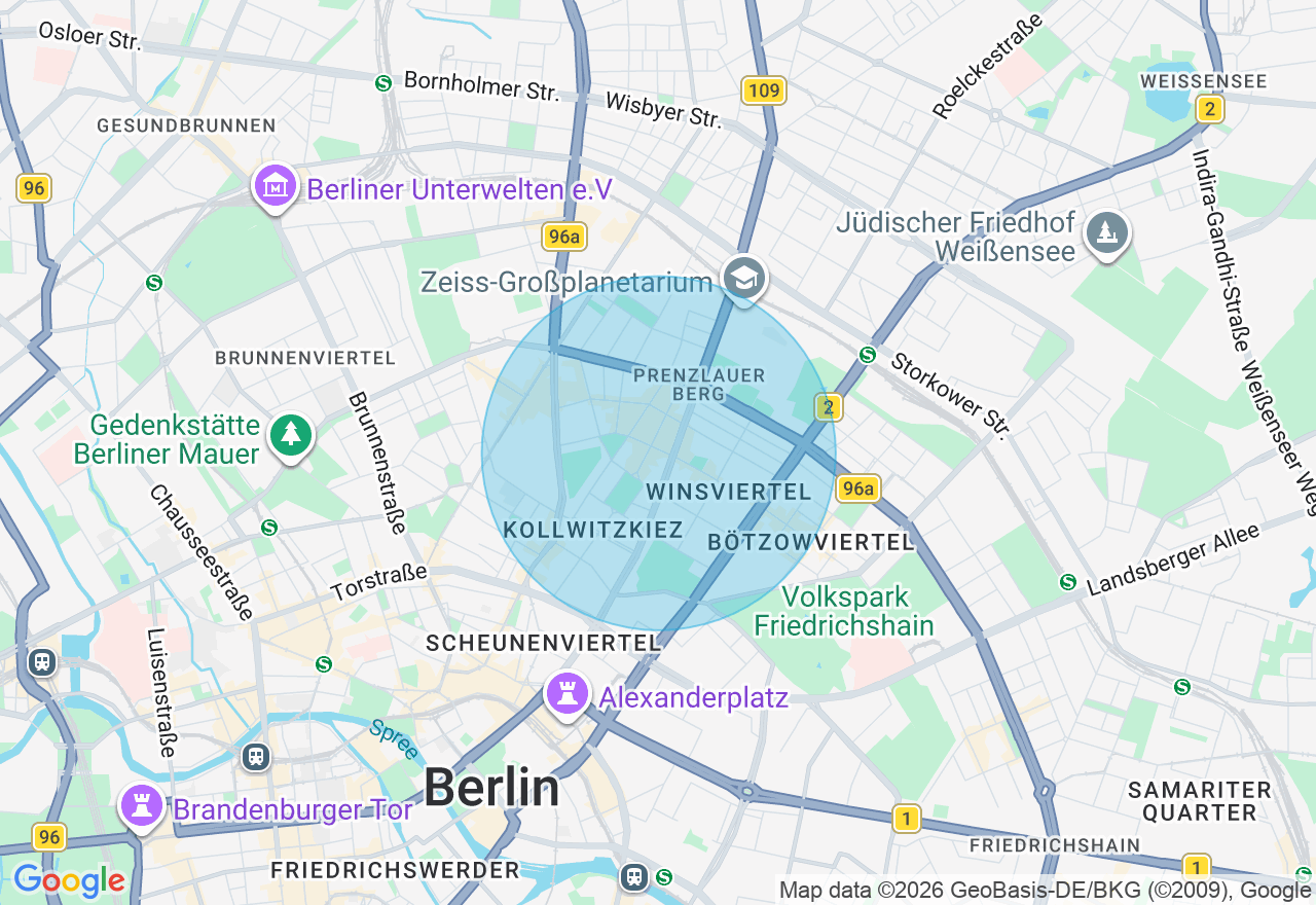 Kartenansicht der Location