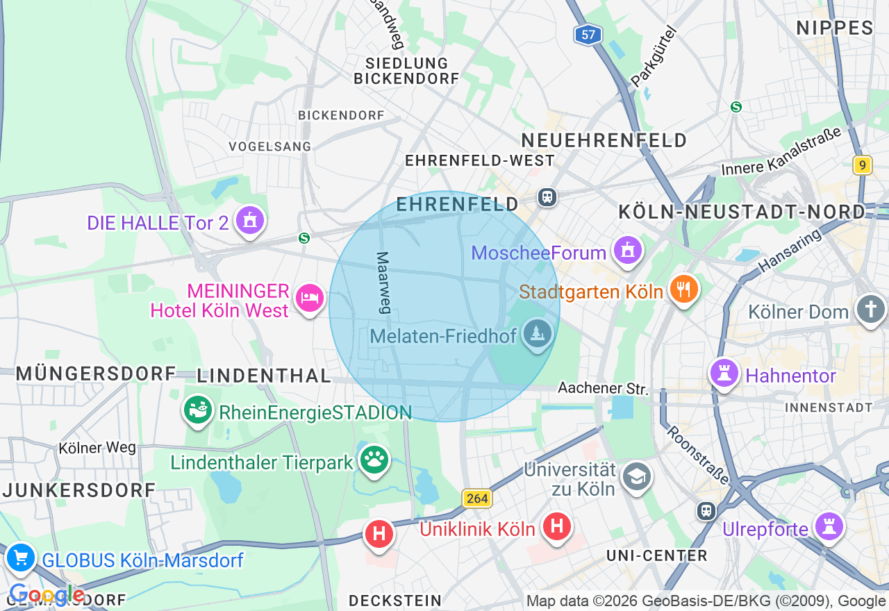 Kartenansicht der Location